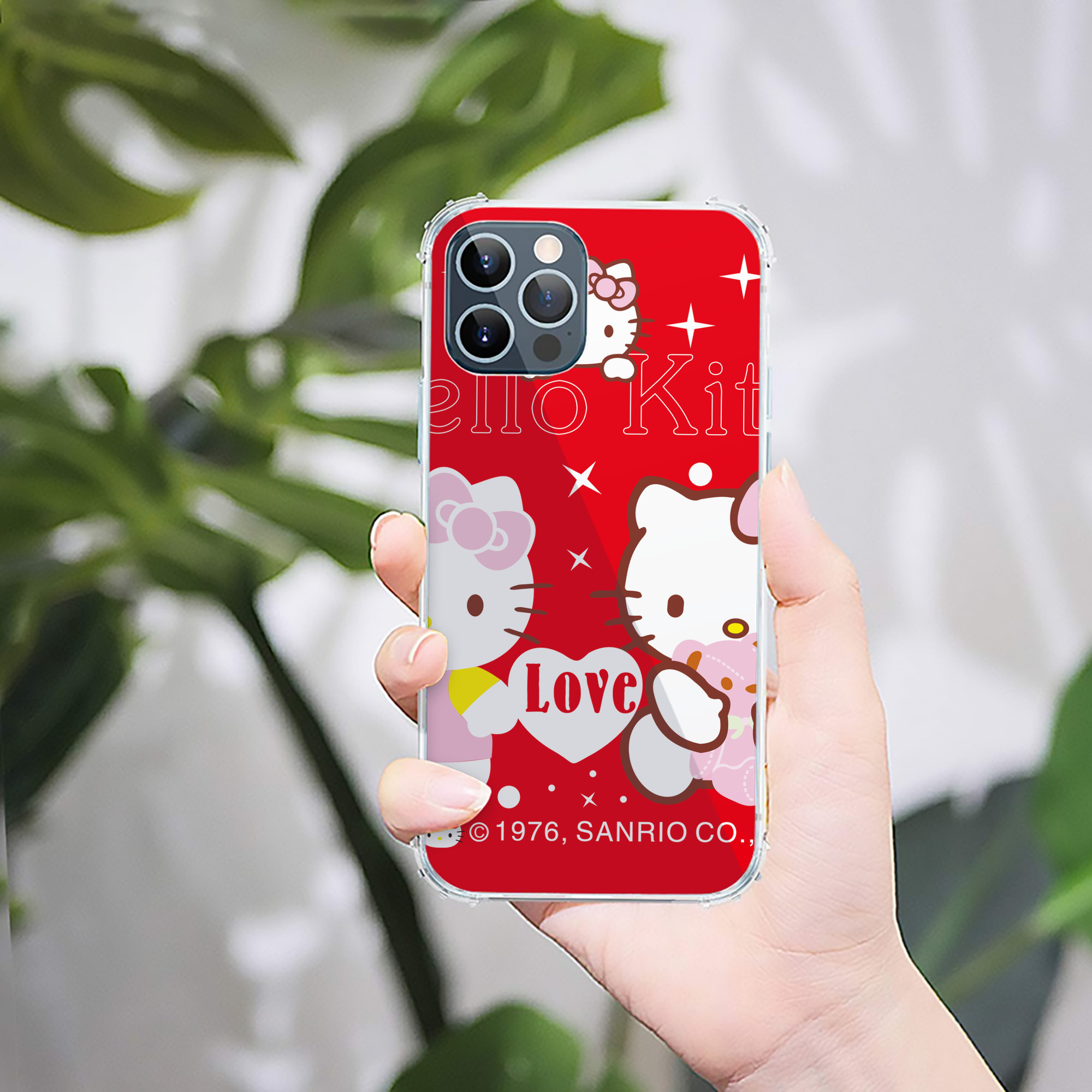 （画像用） Hello Kitty ハローキティ 【iPhone 12シリーズ対応】透明スマホケース（クリアソフトケース）